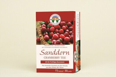 Aufgußbeutel Früchtetee Sanddorn Cranberry