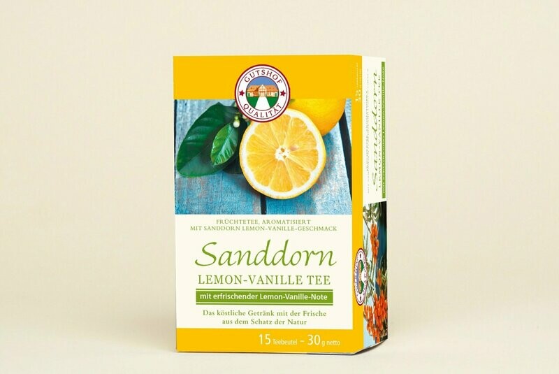 Aufgußbeutel Früchtetee Sanddorn Lemon Vanille