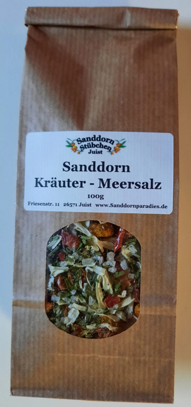 100g Kräuter Meersalz mit Sanddorn 100g Kräuter Meersalz mit Sanddorn