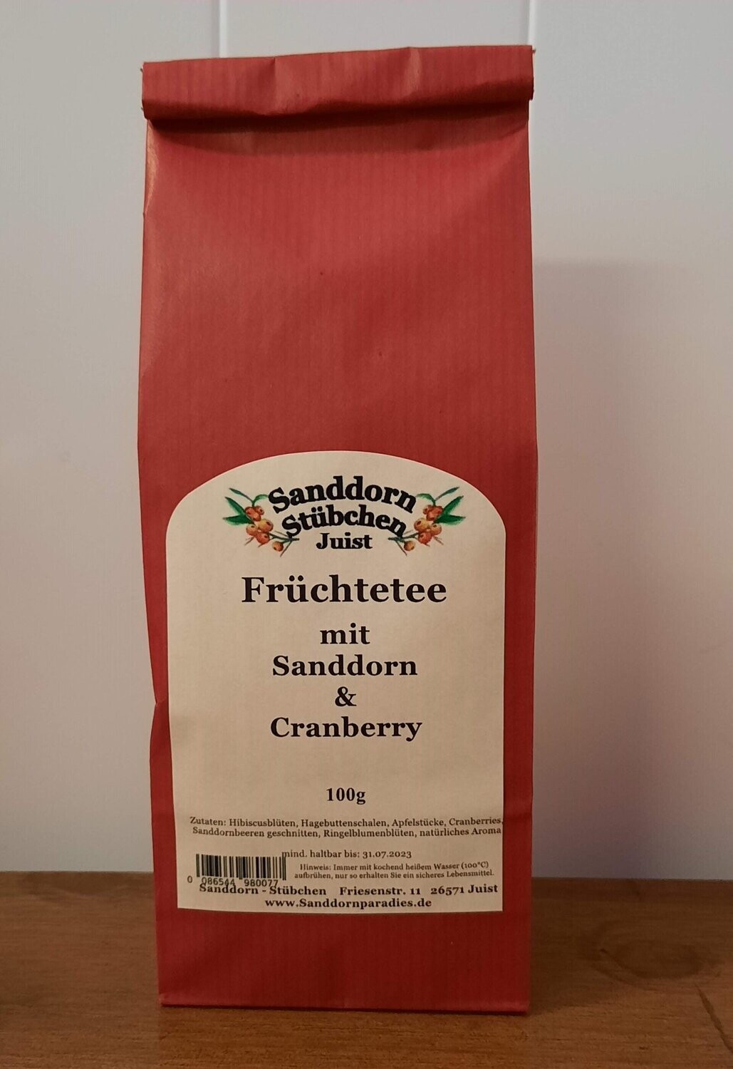 100g Früchtetee Sanddorn Cranberry