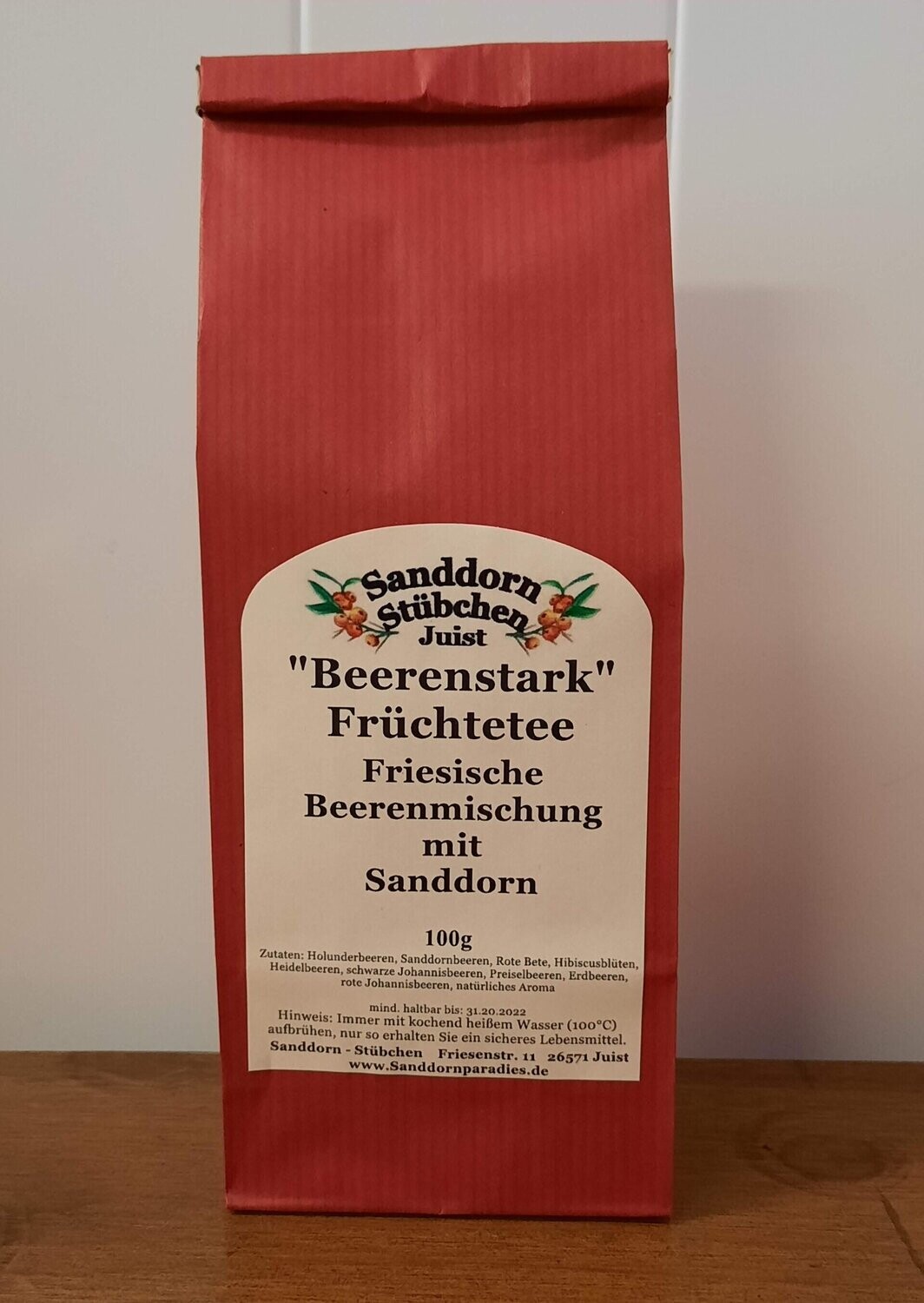 100g Sanddorn Früchtetee Beerenstark