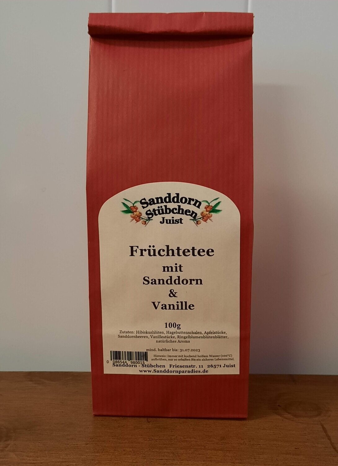 100g Früchtetee Sanddorn Vanille