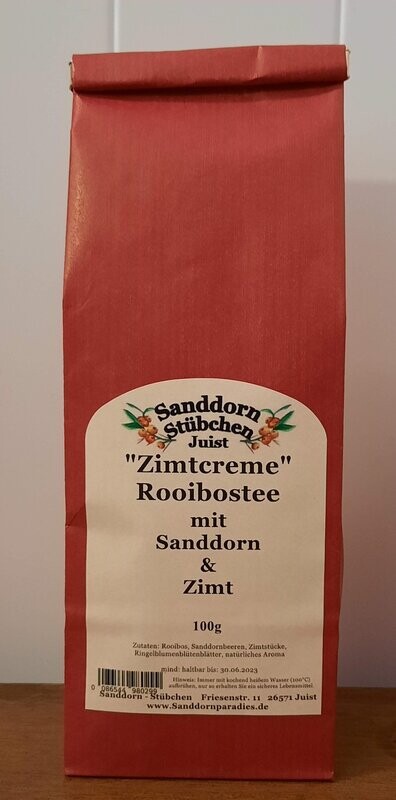 100g "Zimtcreme", Rooibos Sanddorn Zimt