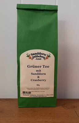 80g Grüntee Sanddorn Cranberry