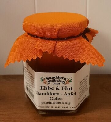 "Ebbe & Flut", 210g Sanddorn Apfelgelee geschichtet