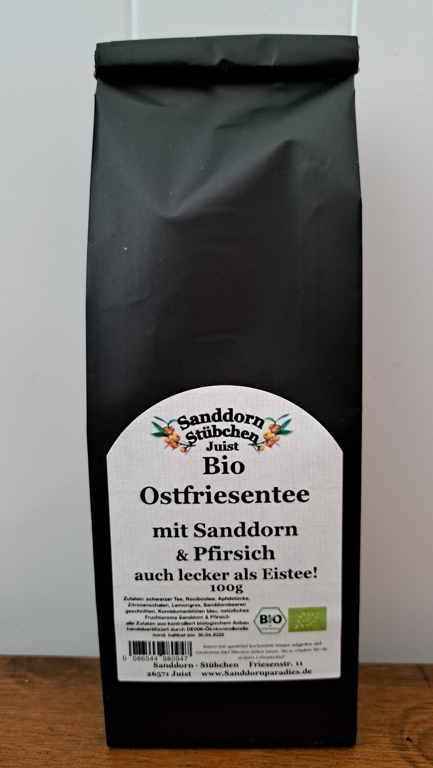 100g Bio Ostfriesentee Sanddorn Pfirsich