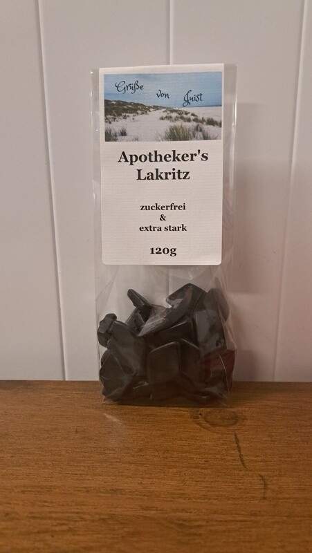 120g Apotheker Lakritz zuckerfrei, Gruß von Juist