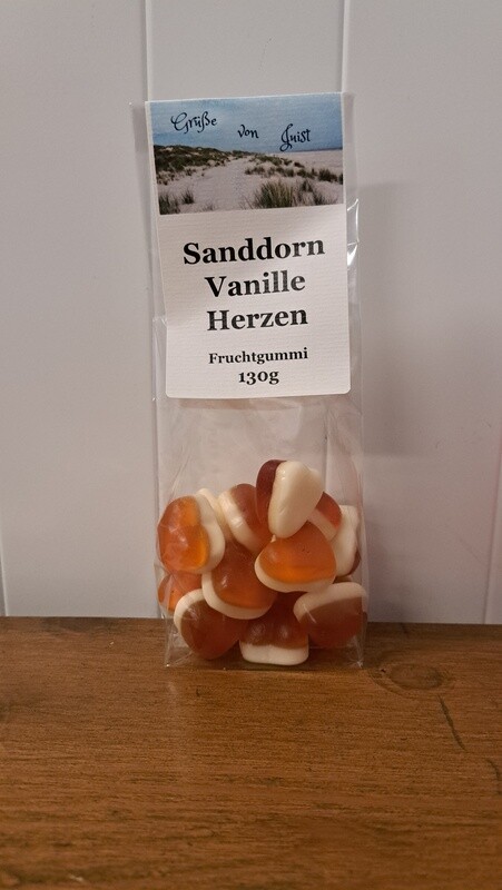 130g Sanddorn Vanilleherzen, Gruß von Juist