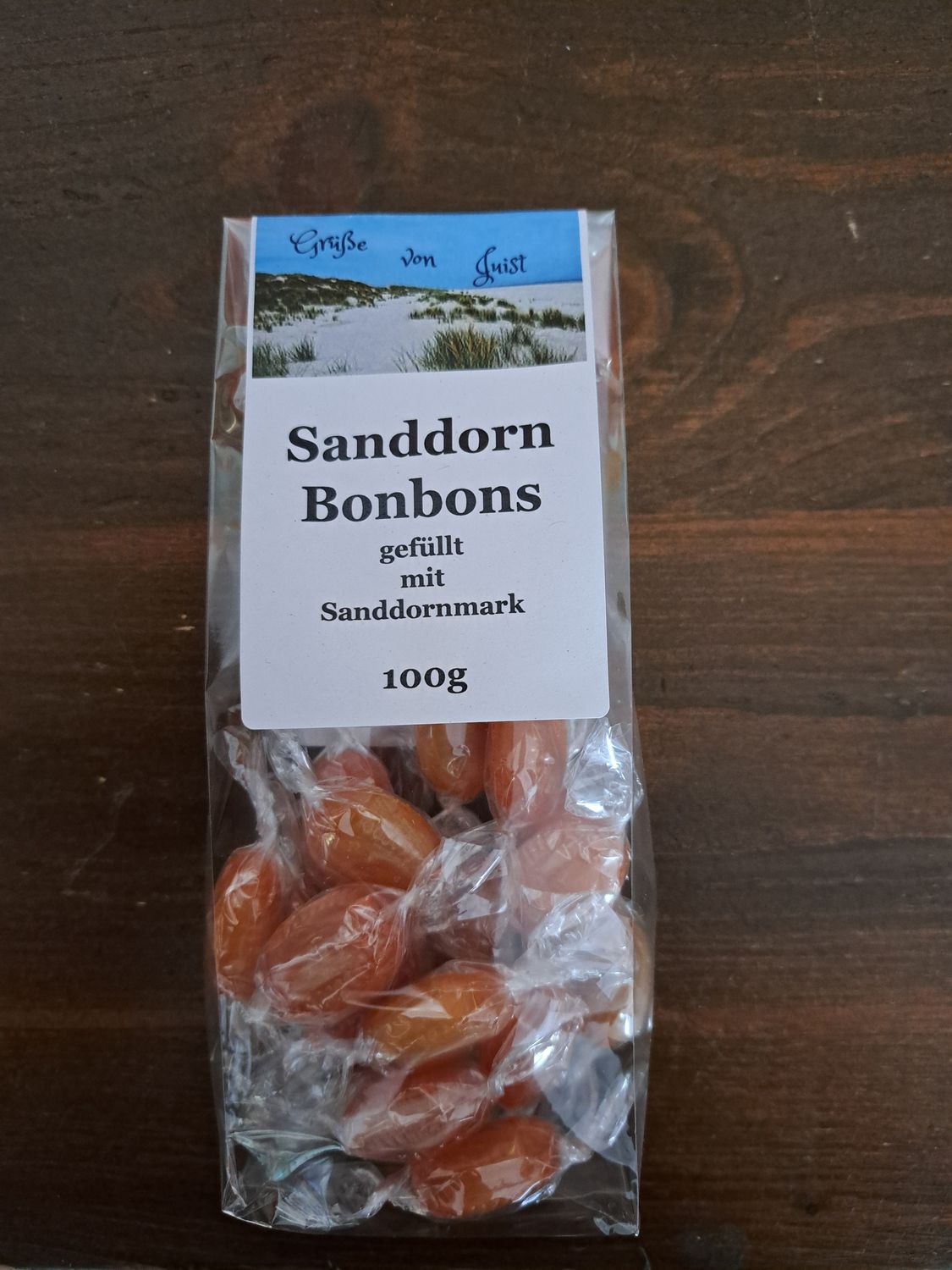 100g Sanddornbonbons mit Fruchtfüllung