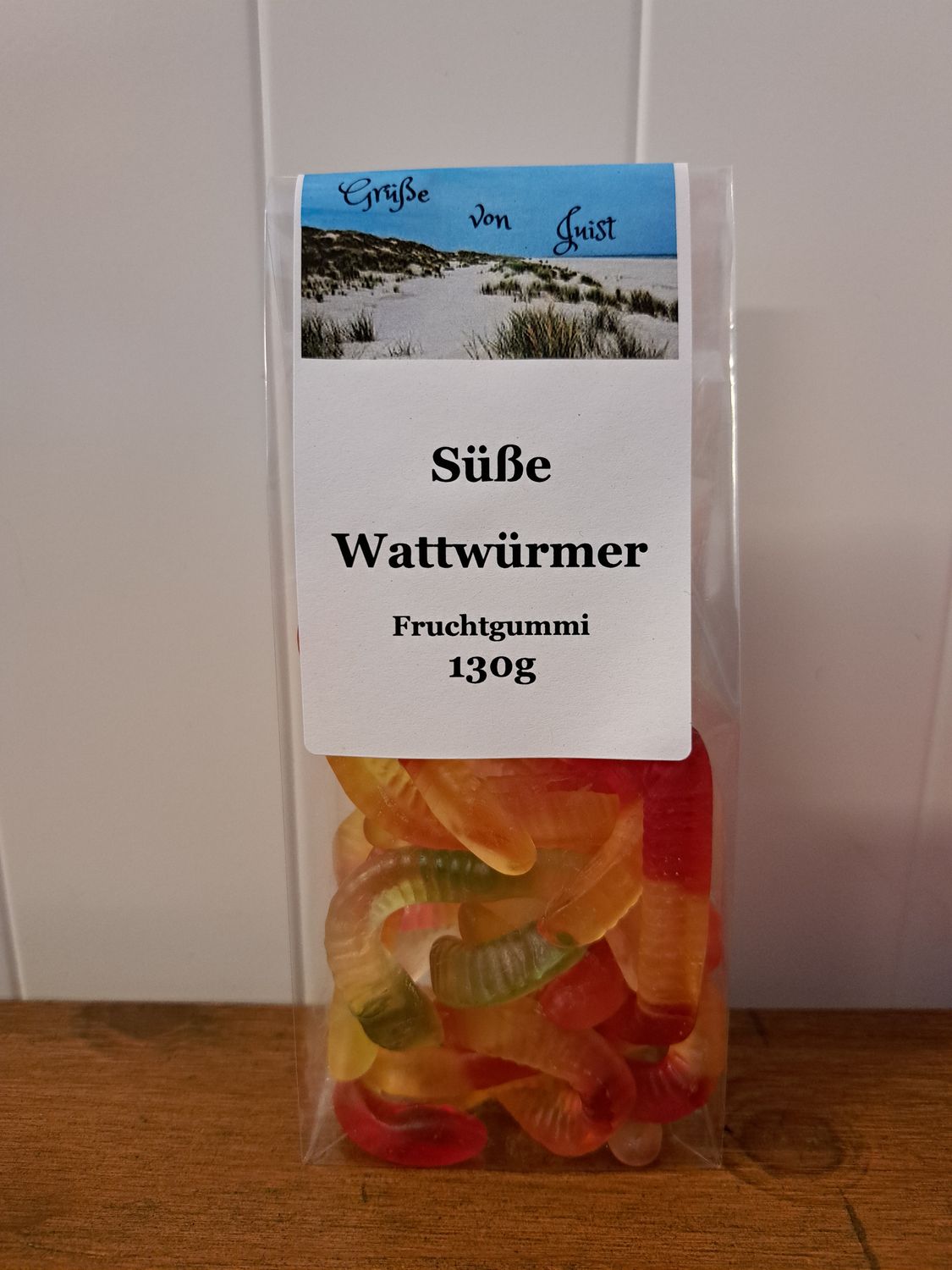 130g Süße Wattwürmer, Fruchtgummi