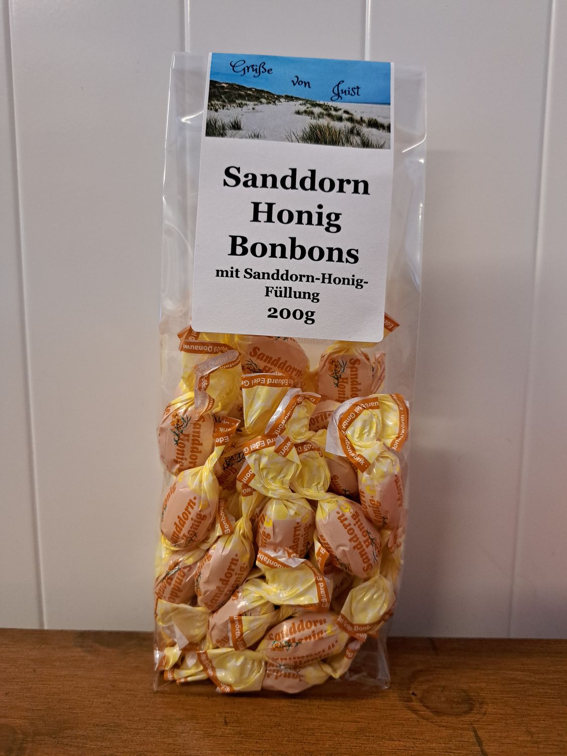 200g Sanddorn Honig Bonbons, gefüllt