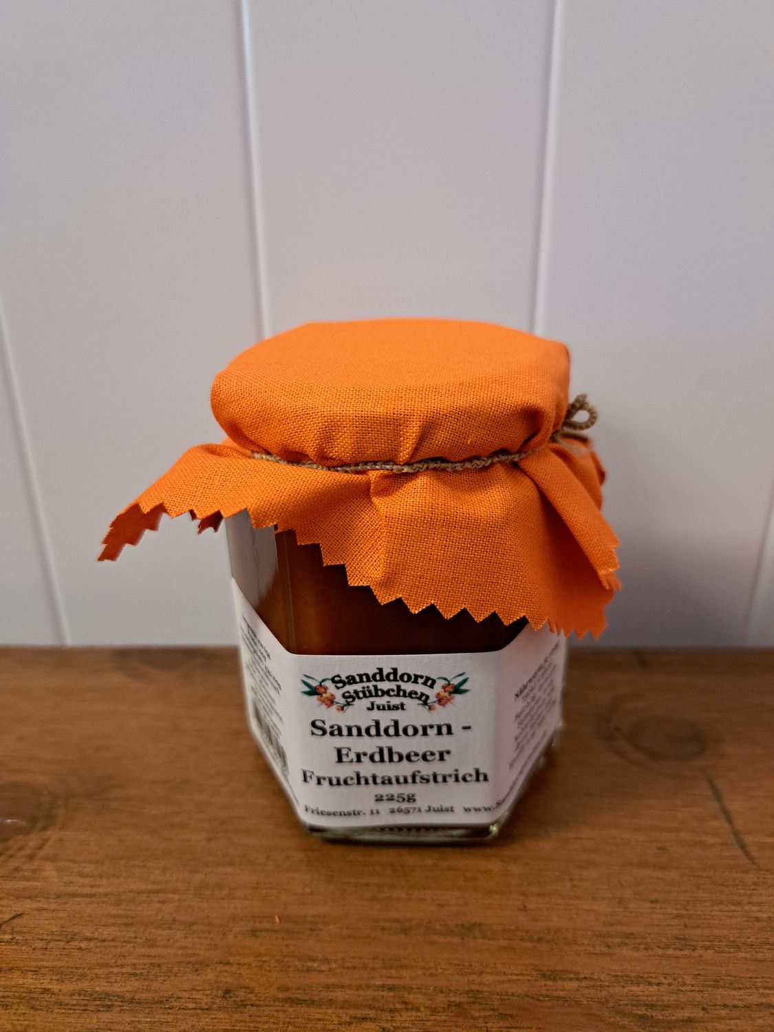 225g Sanddorn Erdbeer Fruchtaufstrich 225g Sanddorn Erdbeer Fruchtaufstrich