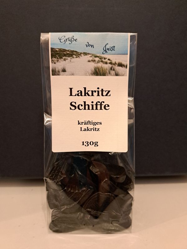 130g Lakritz Schiffe Gruß von Juist