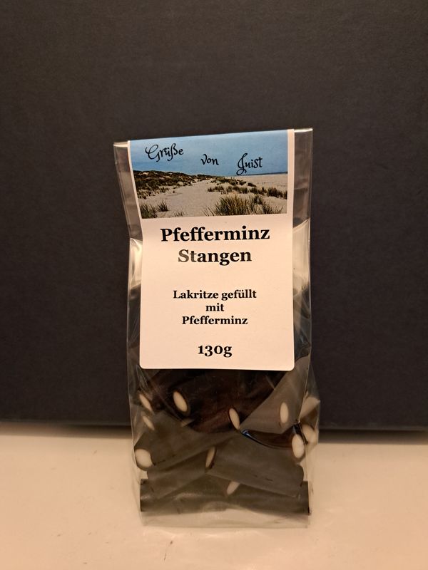 130g Pfefferminz Lakritzstangen Gruß von Juist