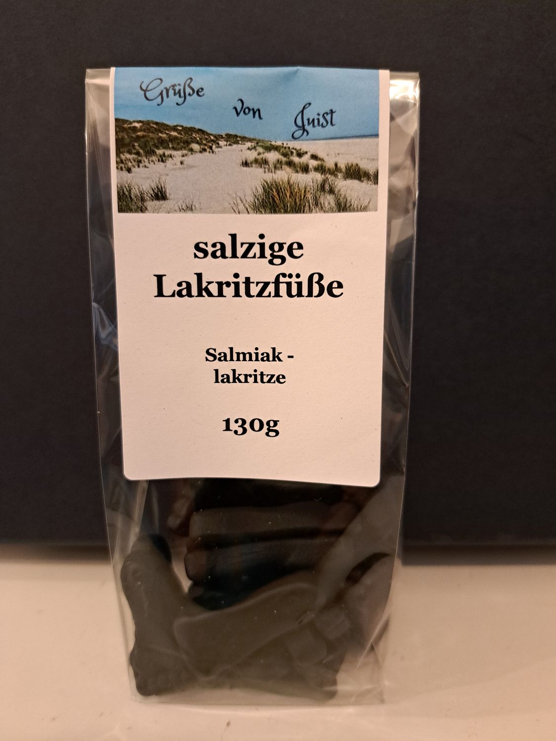 130g Salzige Füße, Salzlakritz Gruß von Juist