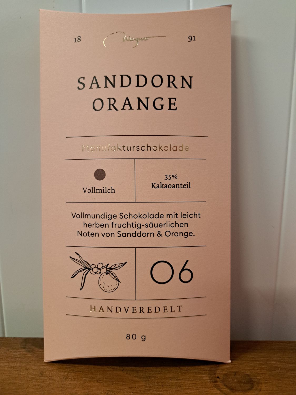 80g Wagner Sanddorn Orange Vollmilchschokolade