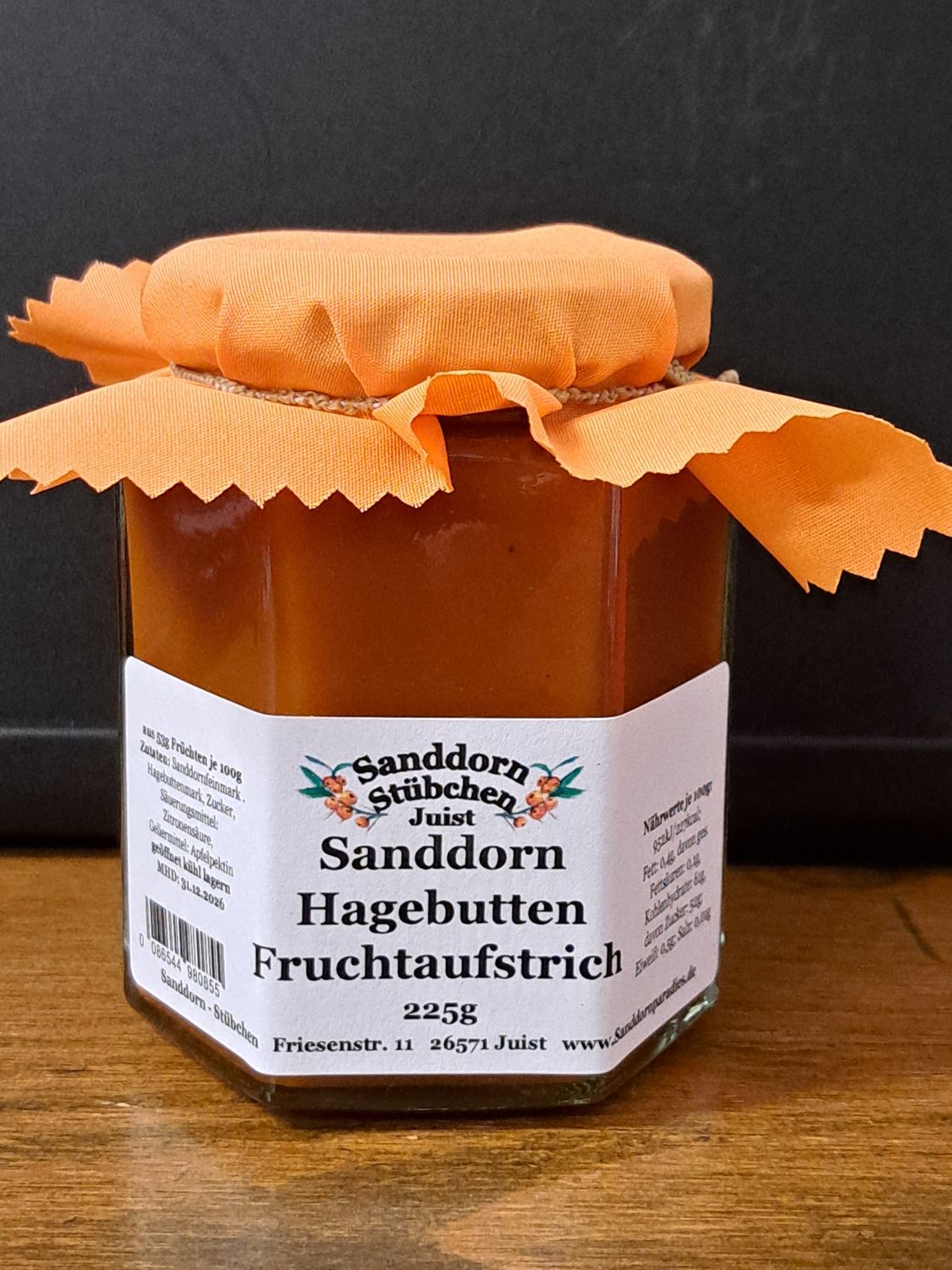 225g Sanddorn Hagebutten Fruchtaufstrich 53% Frucht