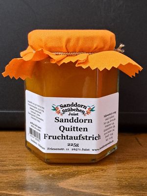 225g Sanddorn mit Quitte Fruchtaufstrich 52% Frucht 225g Sanddorn mit Quitte Fruchtaufstrich 52% Frucht