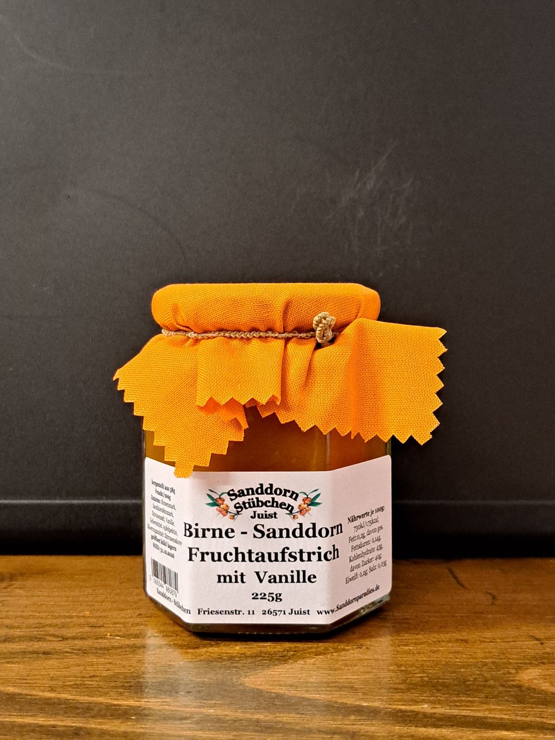 225g Sanddorn Fruchtaufstrich Birne-Vanille