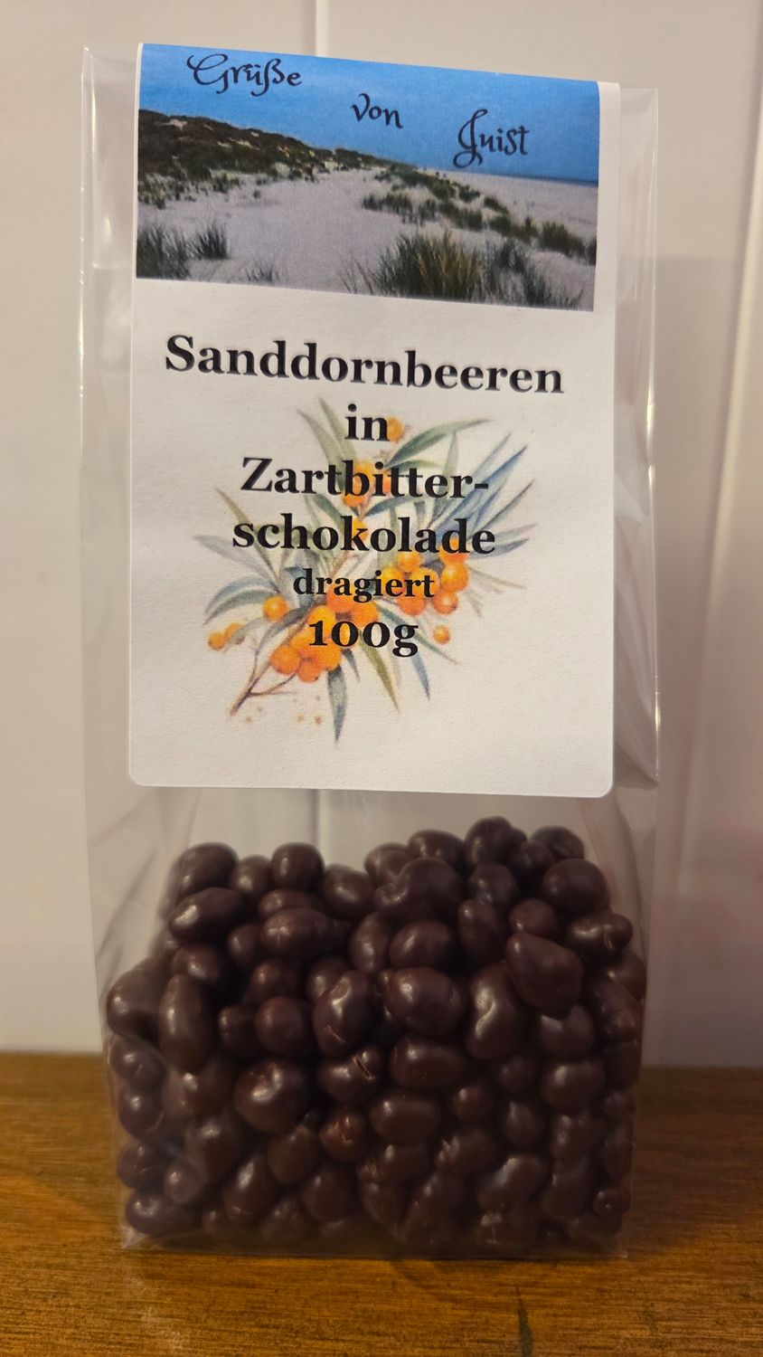 100g Sanddornbeeren in Zartbitter Schokolade