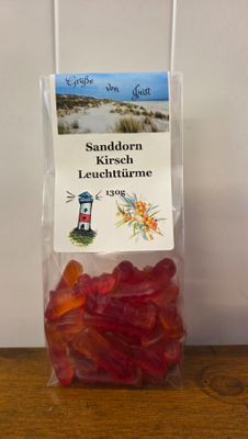 130g Sanddorn Kirsch Leuchttürme, Gruß von Juist 130g Sanddorn Kirsch Leuchttürme, Gruß von Juist
