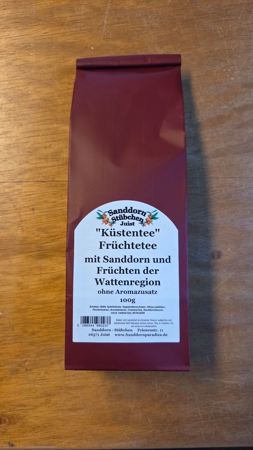100g 100g "Küstentee"mit Sanddorn, ohne Aromazusatz