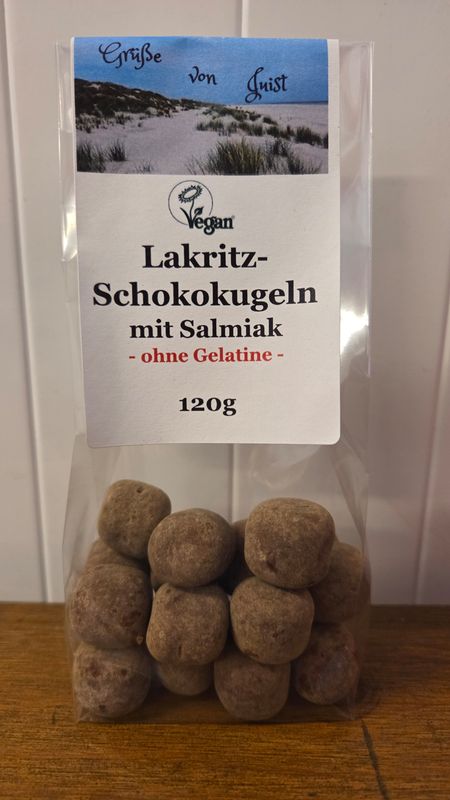 Lakritz Schokokugeln Gruß von Juist 