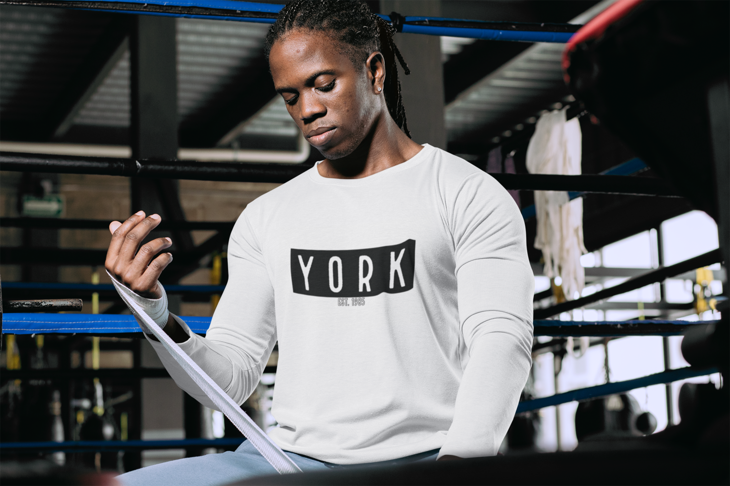 York 100% cotton long-sleeve T.