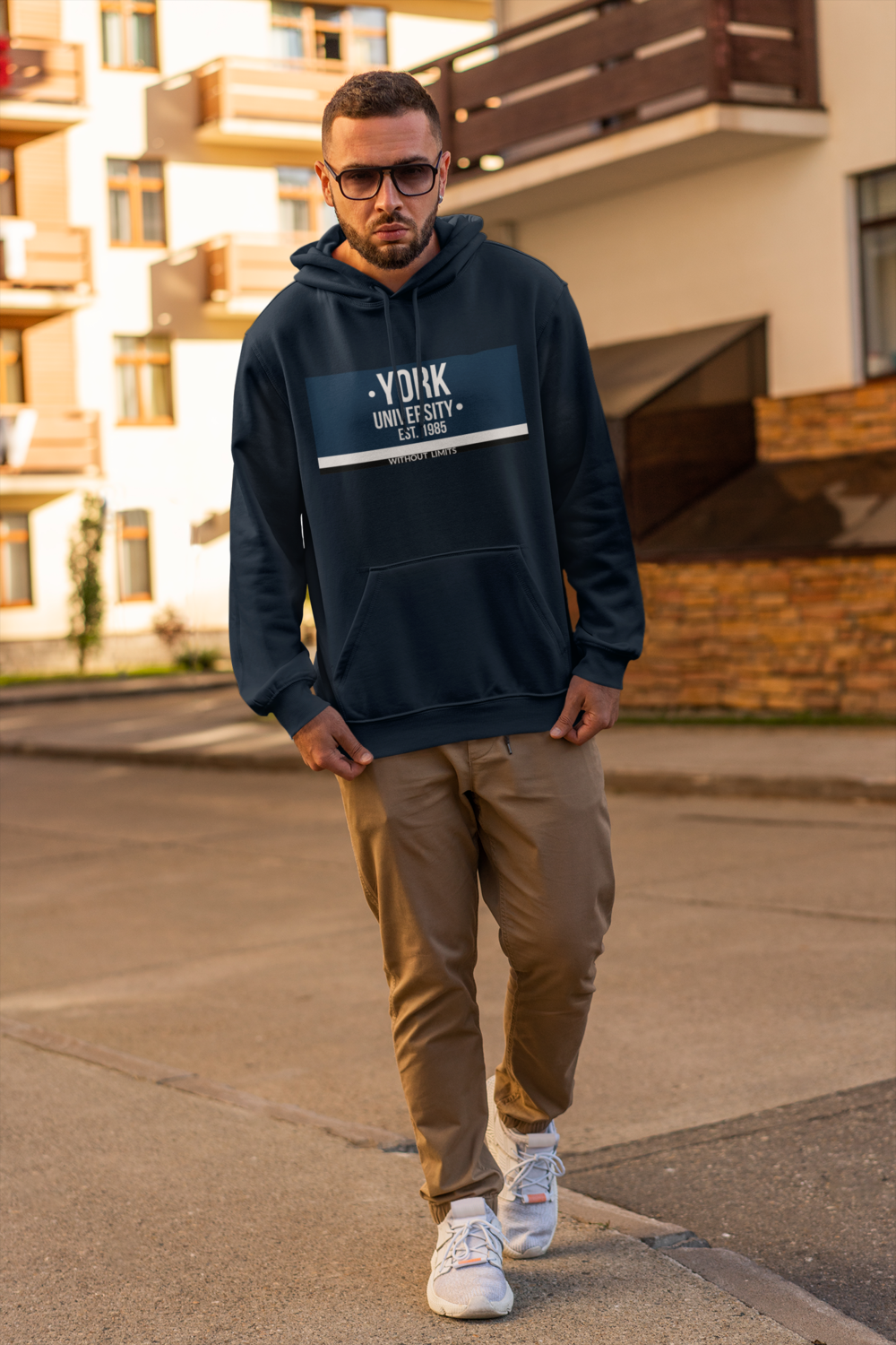 York Uni 100% cotton hoodie
