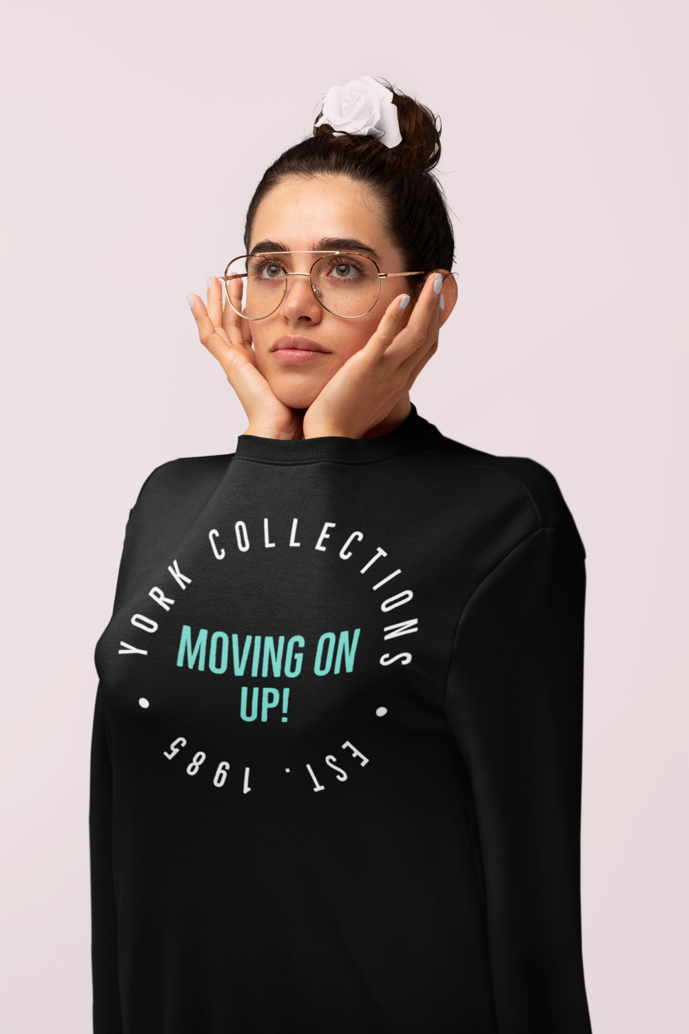 Moving On Up 100% cotton sweater