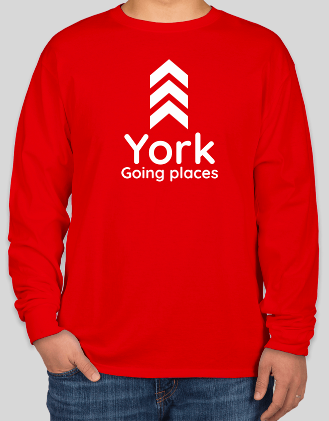 York Going Places 100% cotton long-sleeve T.