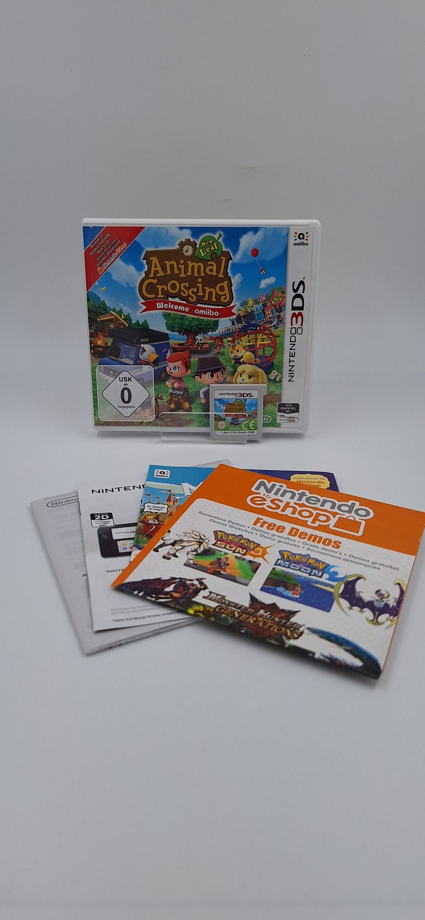 Animal Crossing New Leaf Welcome amiibo Nintendo 3DS Komplett Gebraucht Originalfoto Cover Vorderseite