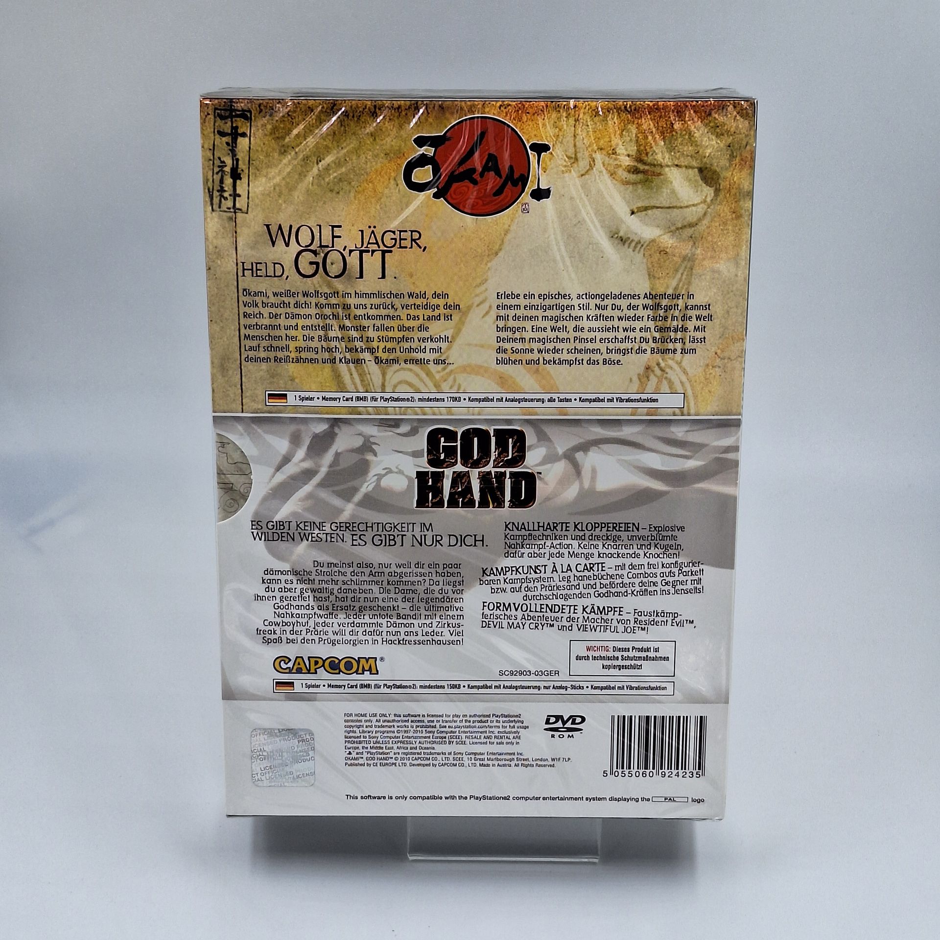 God Hand Okami Capcom Classics Doppelpack Sony PlayStation 2 PS2 Neu Original versiegelt Cover Vorderseite
