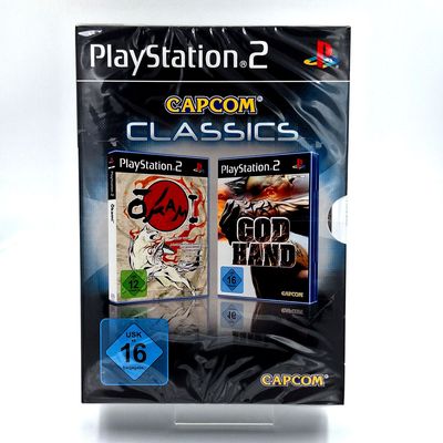 God Hand Okami Capcom Classics Doppelpack Sony PlayStation 2 PS2 Neu Original versiegelt Cover Vorderseite