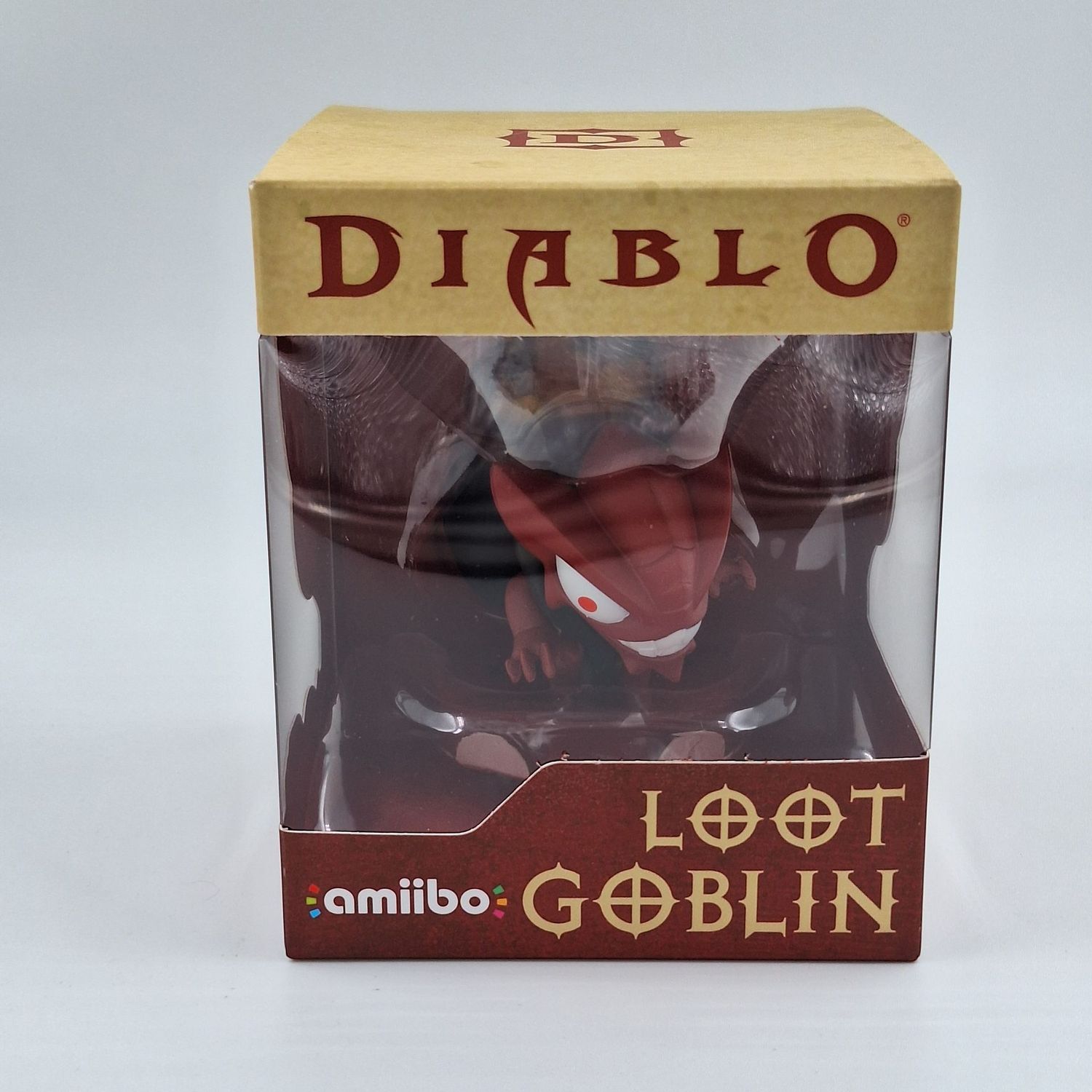 Diablo Loot Goblin Amiibo Nintendo Neu Original verpackt OVP Originalfoto Vorderseite Sammlerfigur