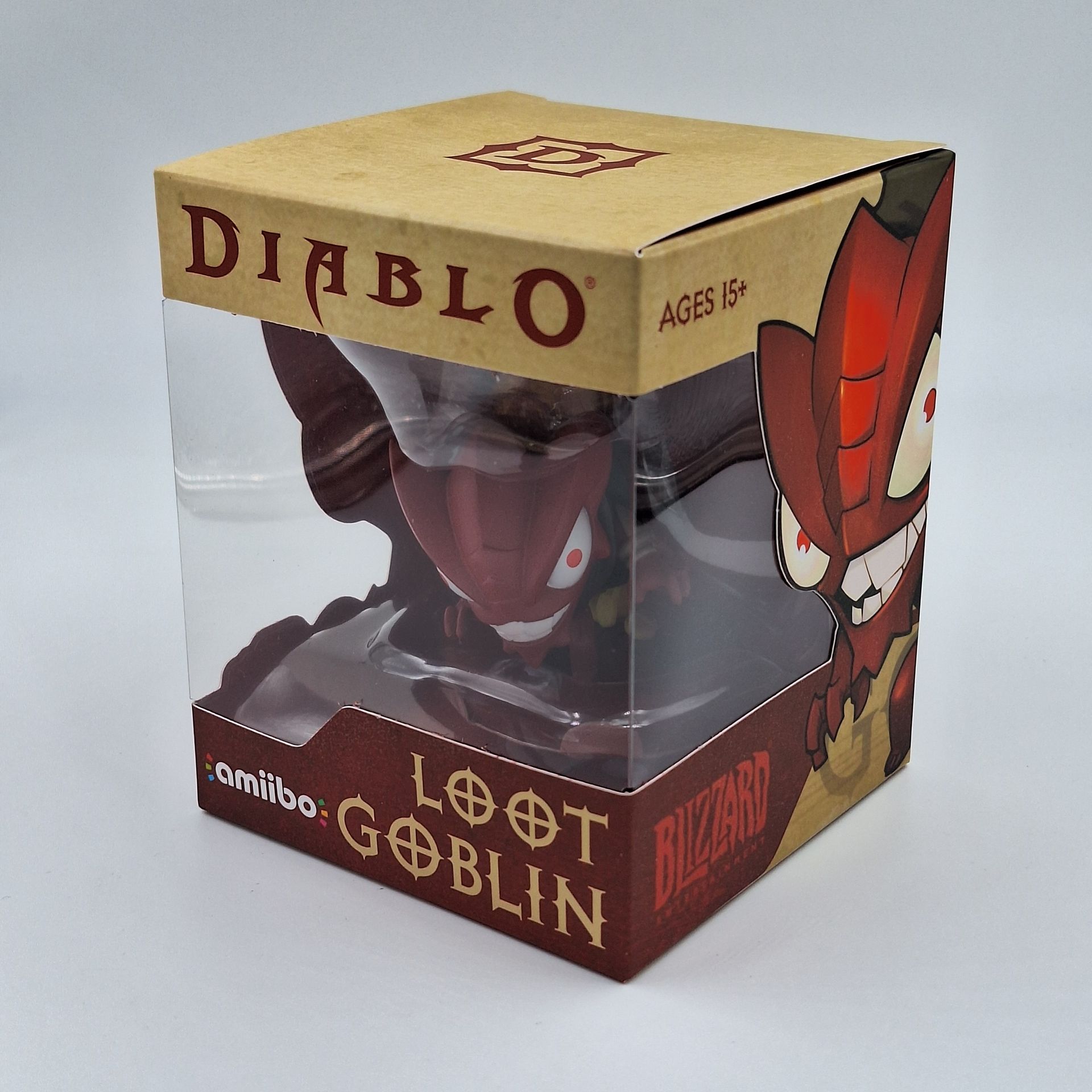 Diablo Loot Goblin Amiibo Nintendo Neu Original verpackt OVP Originalfoto Vorderseite Sammlerfigur