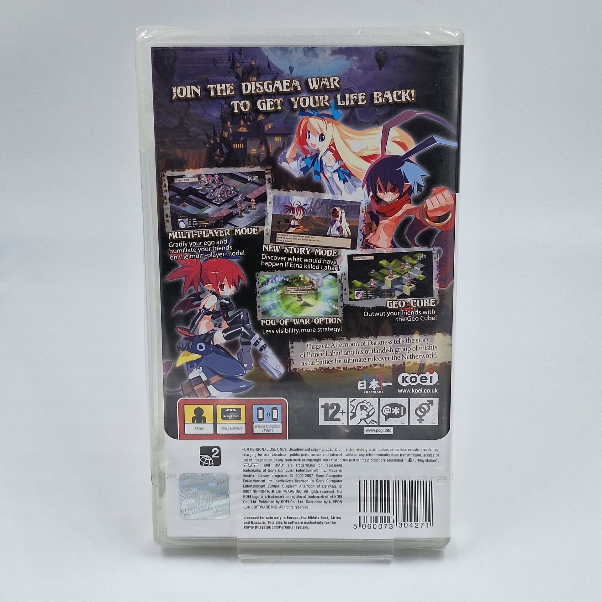 Disgaea Afternoon of Darkness Sony PlayStation Portable PSP Neu Original versiegelt Originalfoto Cover Vorderseite