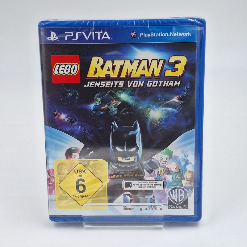LEGO Batman 3 Jenseits von Gotham Sony PlayStation Vita PS Vita Neu Original versiegelt Originalfoto Cover Vorderseite