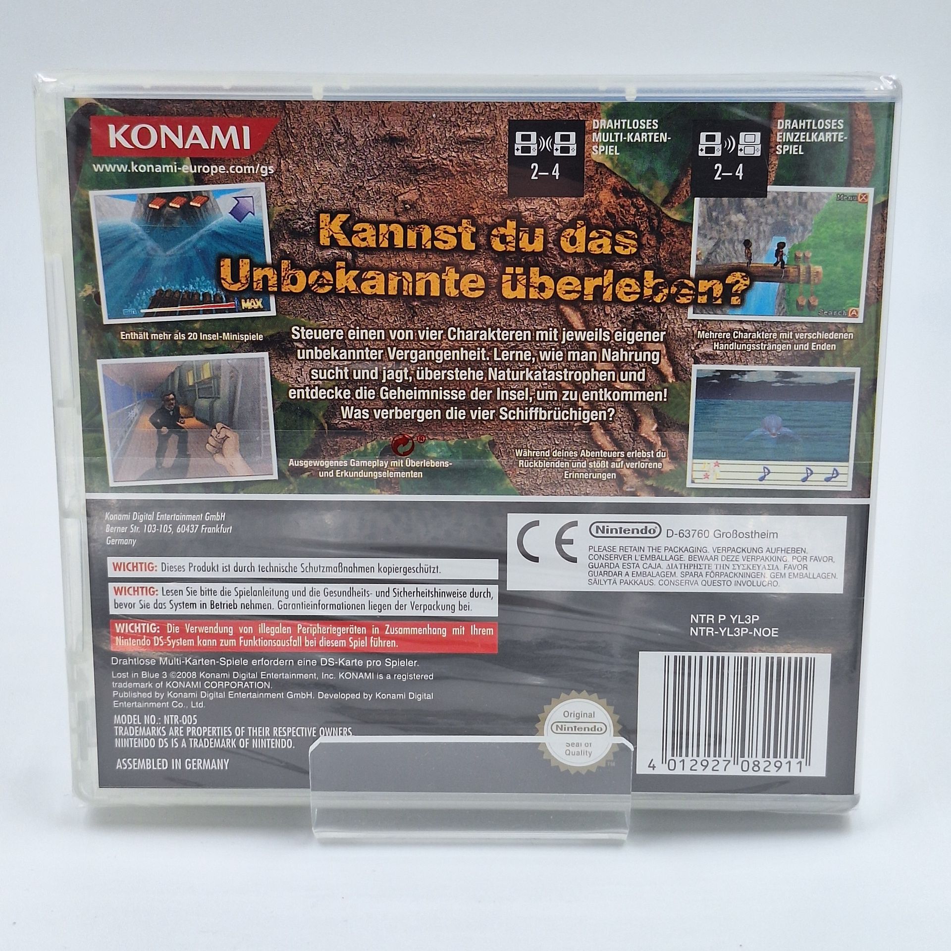 Lost in Blue 3 Nintendo DS NDS Neu Original versiegelt Originalfoto Cover Vorderseite