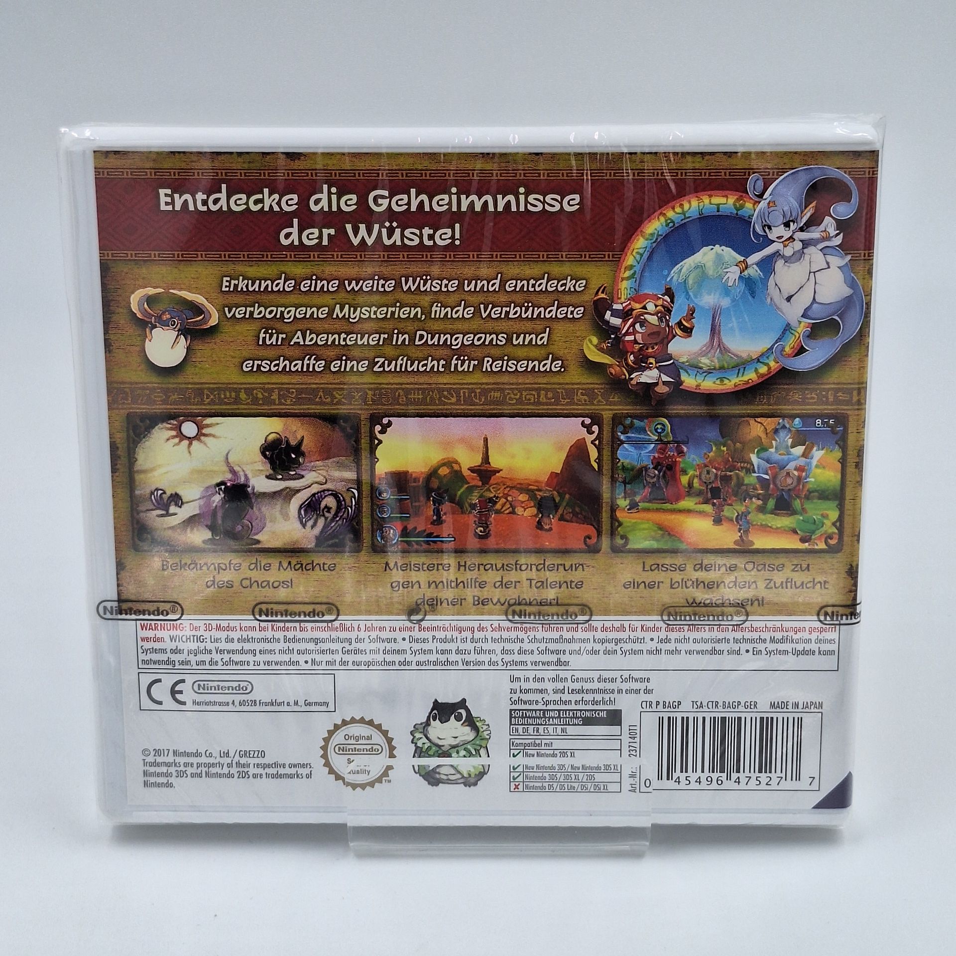 Ever Oasis Nintendo 3DS Neu Original versiegelt Originalfoto Cover Vorderseite