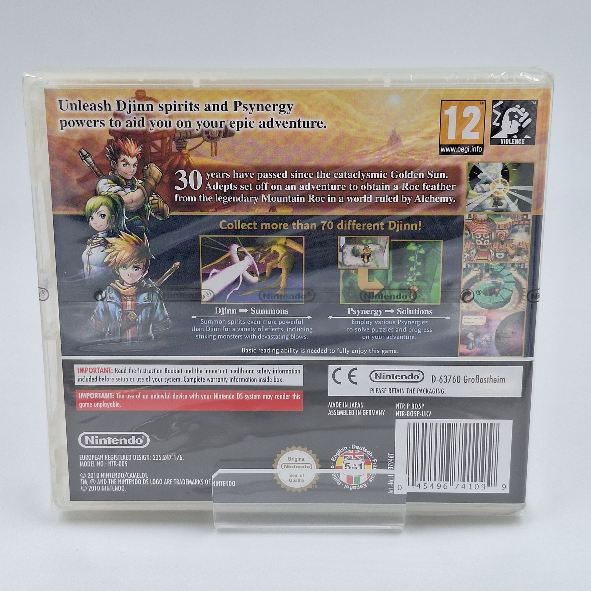 Golden Sun Die dunkle Dämmerung Nintendo DS NDS Neu Original versiegelt Originalfoto Cover Vorderseite
