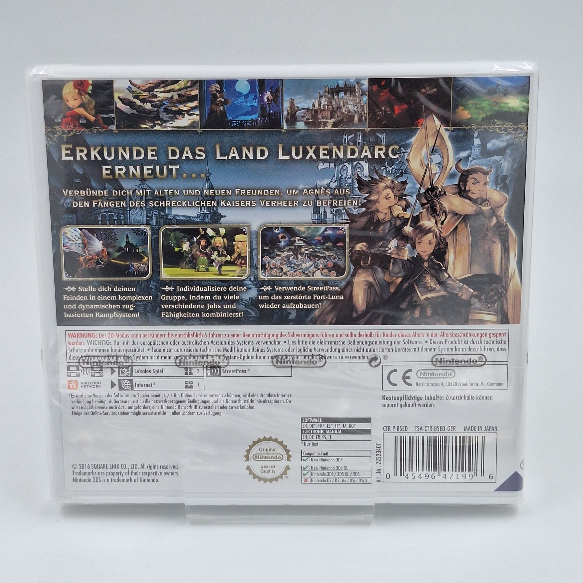 Bravely Second End Layer Nintendo 3DS Neu Original versiegelt Originalfoto Cover Vorderseite
