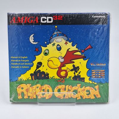 Alfred Chicken Commodore Amiga CD32 Neu OVP verschweißt Originalfoto Cover Vorderseite
