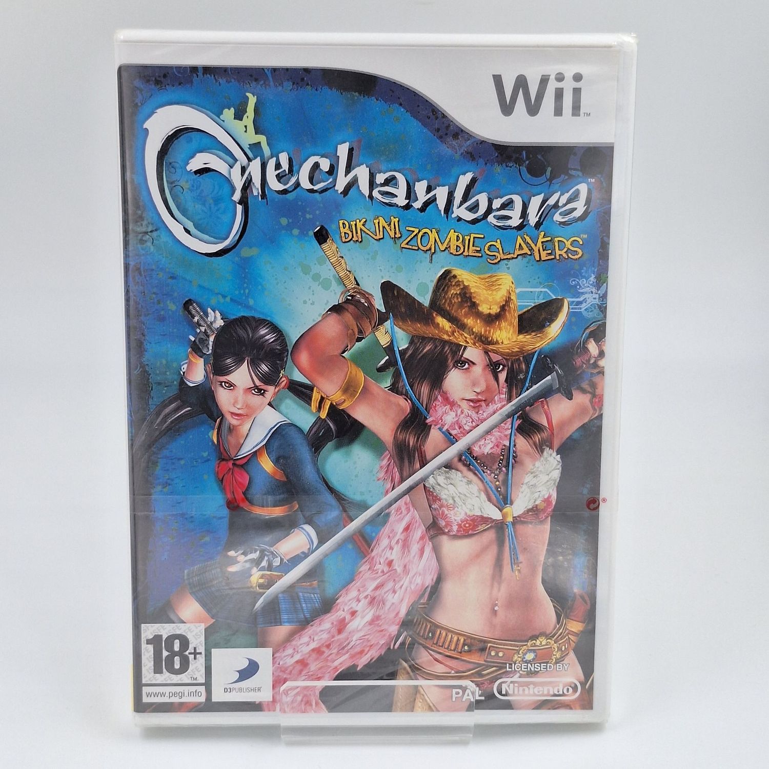 Onechanbara Bikini Zombie Slayers Nintendo Wii Neu Original versiegelt Verpackungsfolie Gebrauchsspuren Originalfoto Cover
