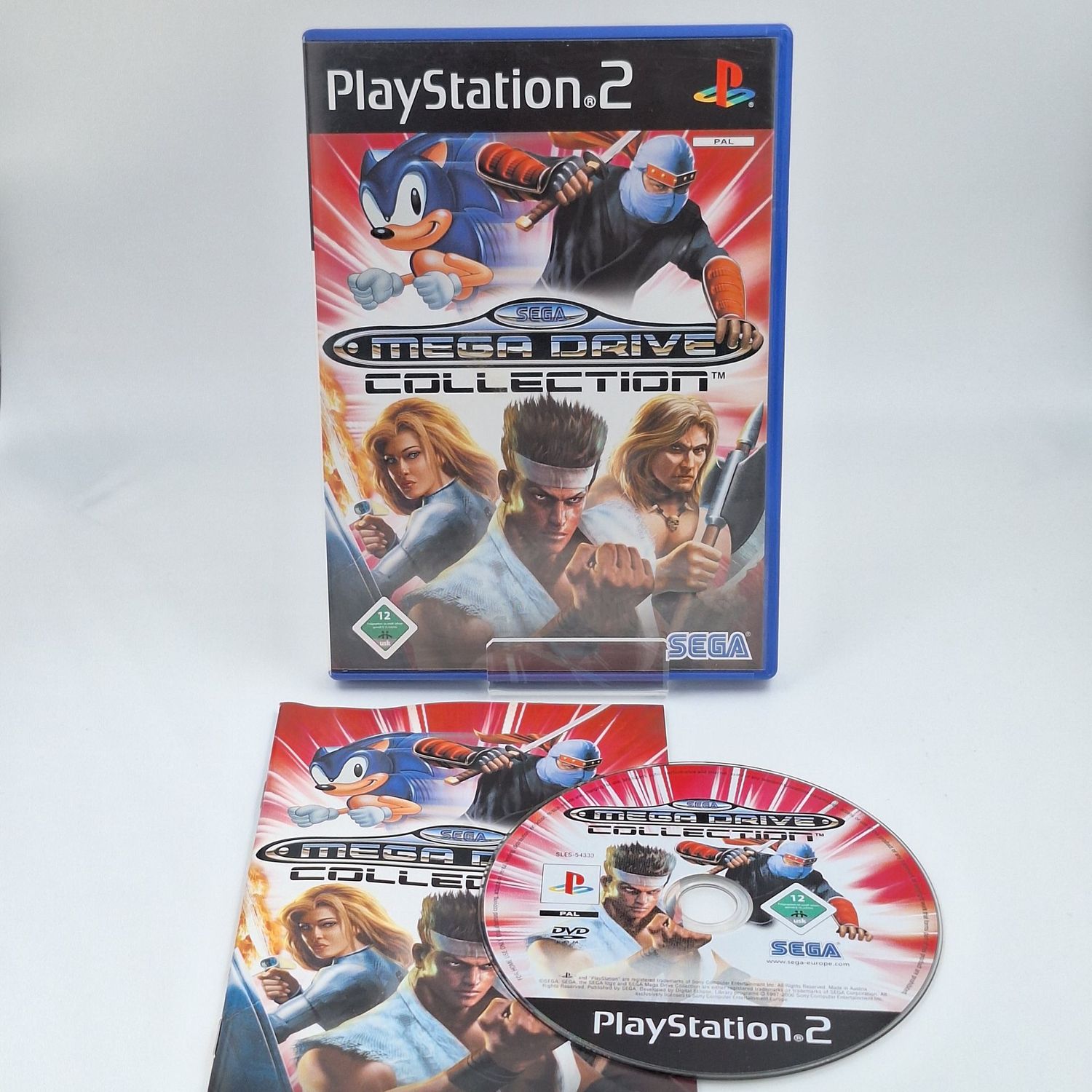 Sega Mega Drive Collection Sony PlayStation 2 PS2 Gebraucht CD OVP Anleitung Originalfoto