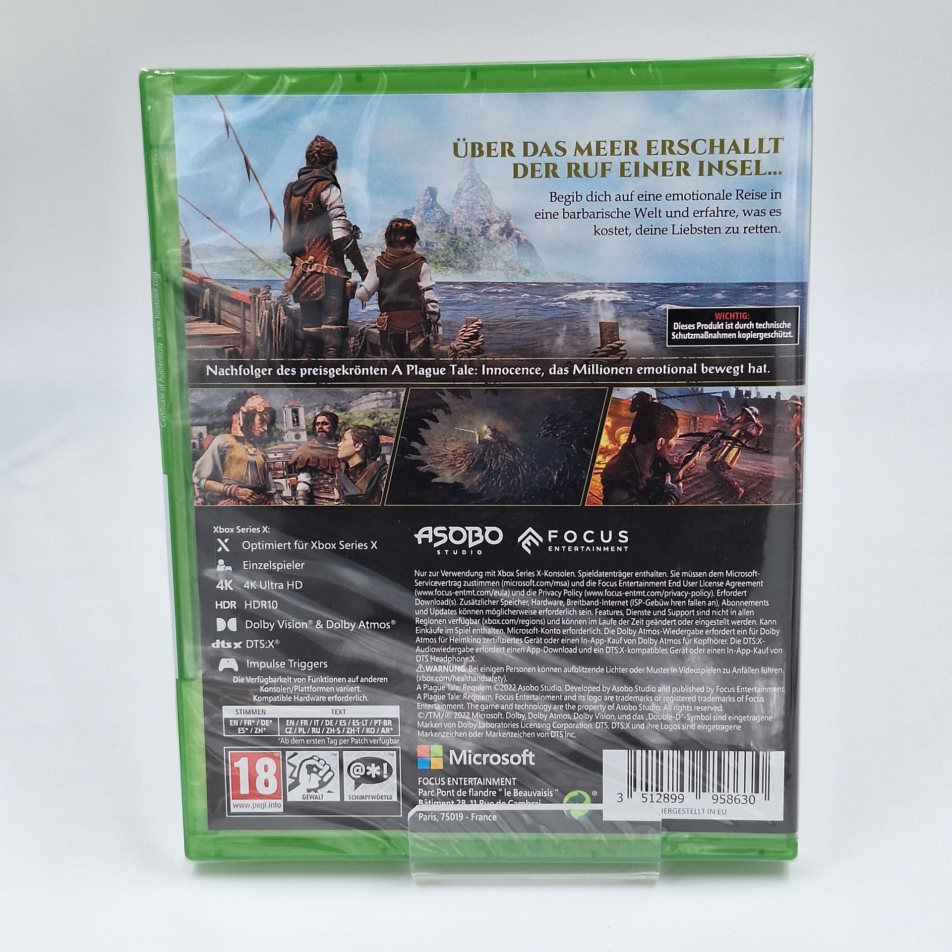 A Plague Tale Requiem Xbox Series X Neu Original versiegelt Originalfoto Vorderseite