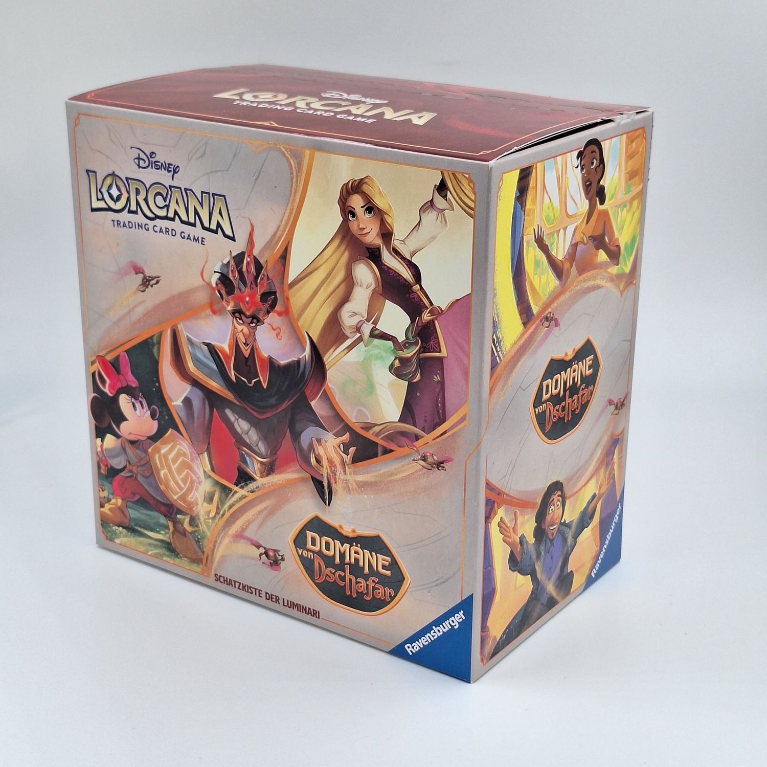Disney Lorcana Domäne von Dschafar Schatzkiste der Luminari Deutsch Neu original versiegelt 8 Booster Packs Originalfoto
