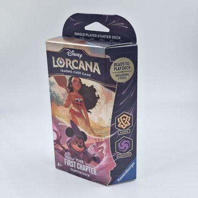 Disney Lorcana The First Chapter Amber Amethyst Starter Deck Englisch Neu Lagerspuren Originalfoto Verpackung