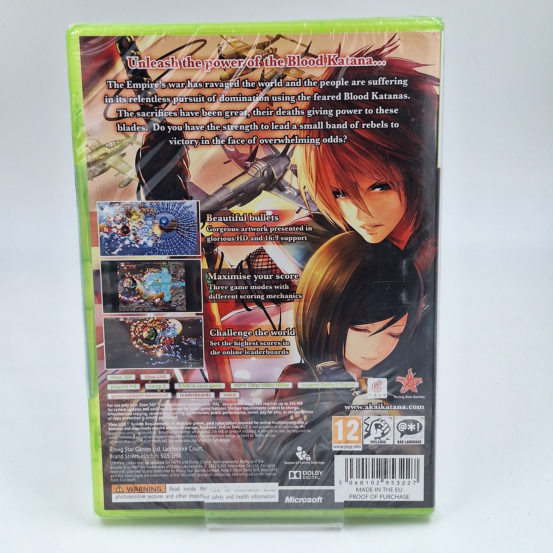 Akai Katana Xbox 360 Neu Original versiegelt Originalfoto Cover Vorderseite