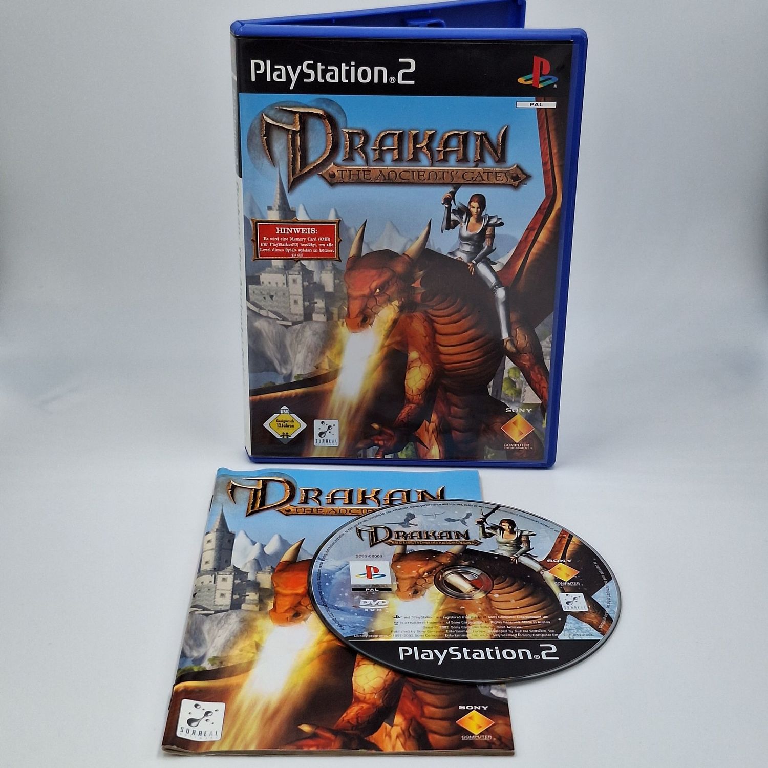 Drakan The Ancient Gates PS2 Spiel in Originalverpackung mit Anleitung